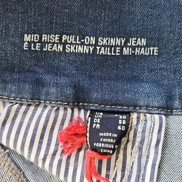 Lands' End Pull-On Jeans Women's 26W  Mid-Rise Skinny Tapered Leg Elastic NWT - Picture 10 of 15